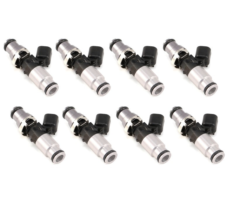 INJECTOR DYNAMICS ID1750X INJECTORS 14MM (GRAY TOP) (BLUE BOTTOM) ADAPTORS (SET OF 8)