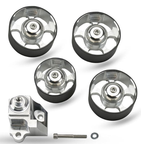 2003-2004 Mustang Cobra METCO MOTORSPORTS DOUBLE BEARING Idler Pulley Set with Auxiliary Idler Bracket