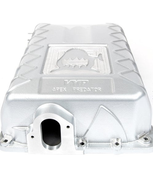 VMP Apex Predator Supercharger Lid in Silver, Race Core, & Billet High-Flow Water Manifold Package for '20+ GT500 & '23+ Raptor 5.2 L