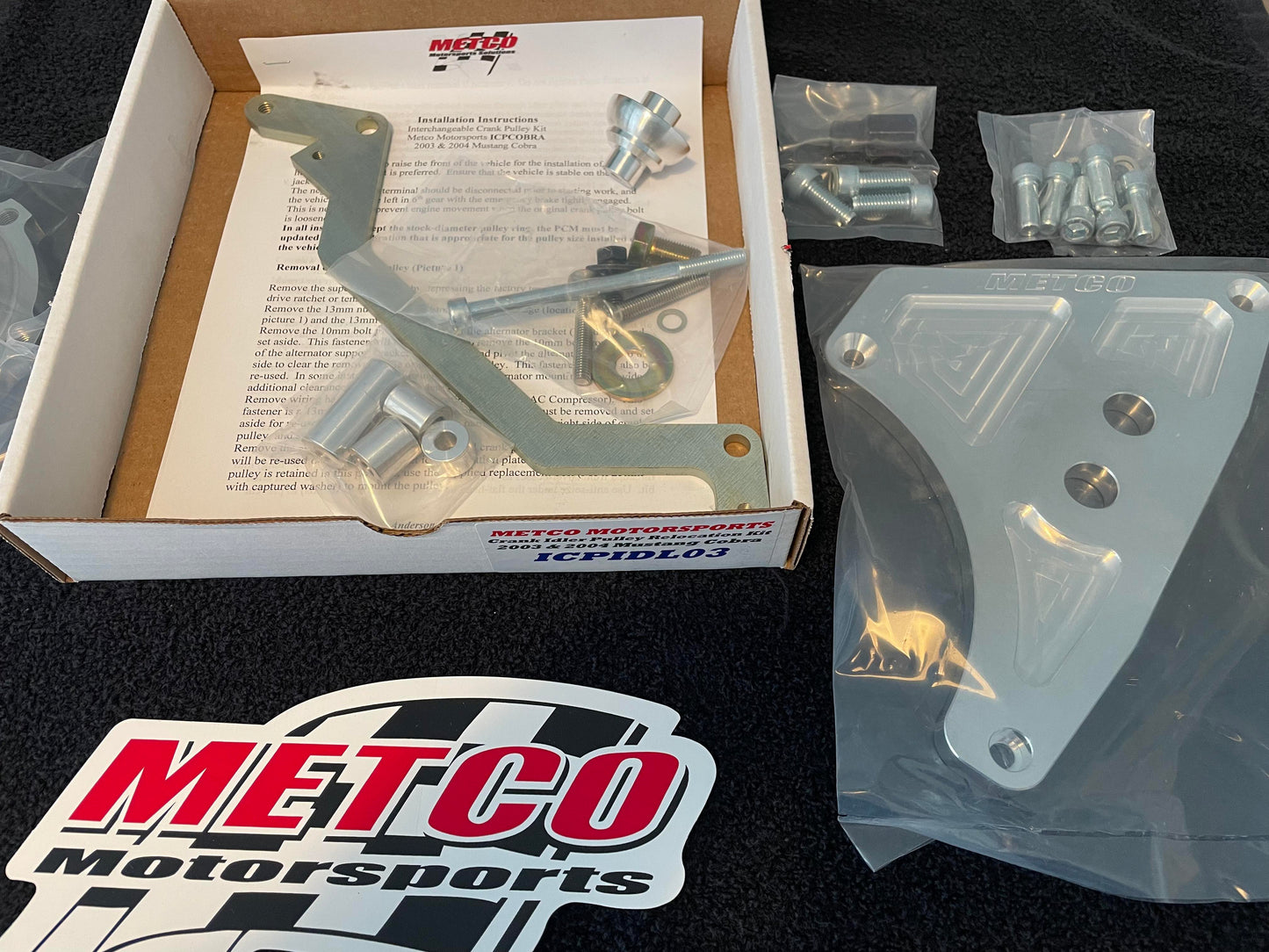 2003-2004 Mustang Cobra METCO MOTORSPORTS Interchangeable Crank Pulley Kit