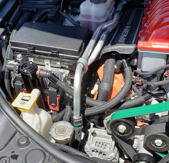 2018-2021 Jeep Trackhawk & 2021 Durango Hellcat 6.2) UPR Plug N Play™ SC Oil Catch Can Separator 2.25 inch